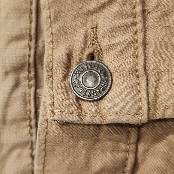 Levi's men's 513 Slim Straight beige jeans 36x32 red tab BB090 - Picture 3 of 16